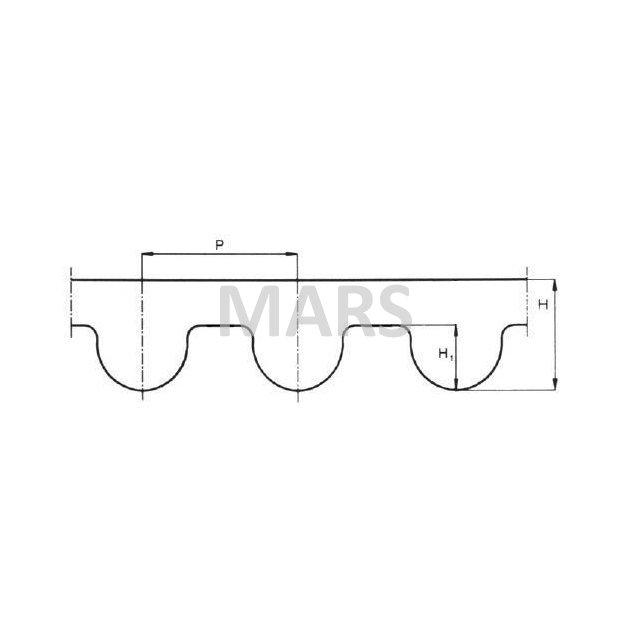 Ozubený remeň H 230 mm 25,5 mm Bando